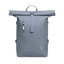 Blauer Rucksack von GOT BAG von der Vorderseite fotografiert mit monochromen Bändel.