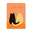 Postkarte 'i like you' – Katzen
