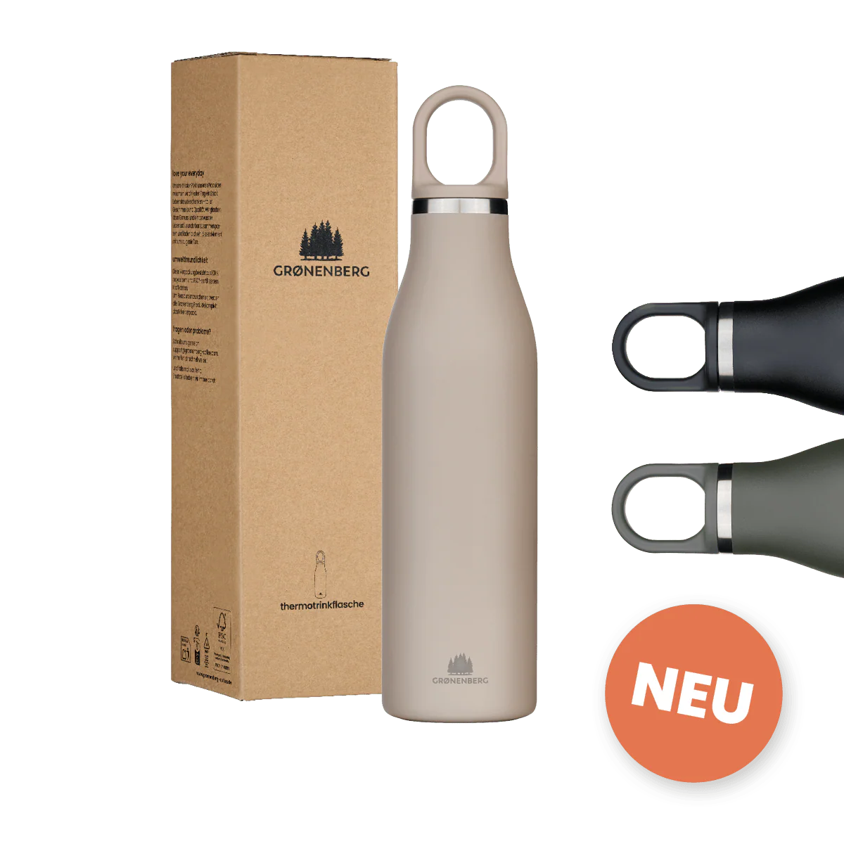 Edelstahl Trinkflasche Thermo – earth 750ml Grønenberg