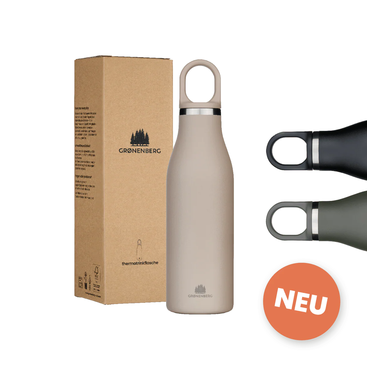 Edelstahl Trinkflasche Thermo – earth 500ml Grønenberg