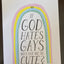 Postkarte 'If God hates Gays – Why are we so cute?'