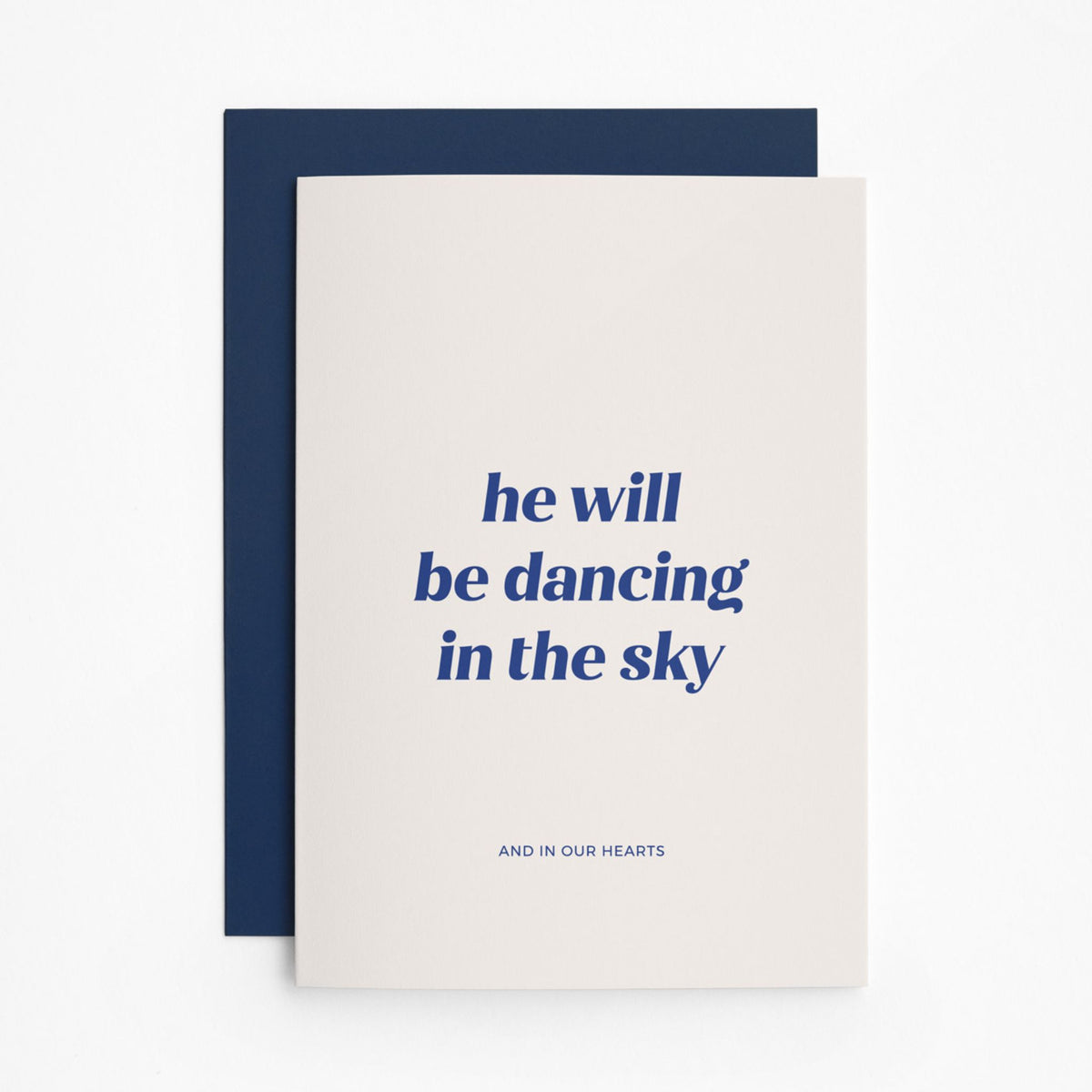 Trauerkarte 'He will be dancing in the sky' heartfelt