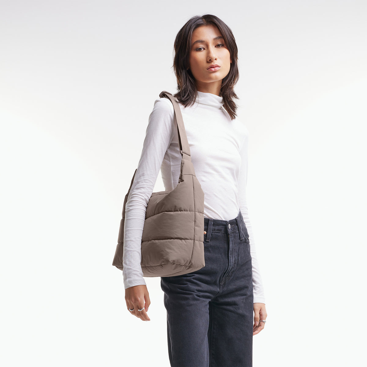 Puffer Square Bag Large 'Oyster' – Monochrome Edition GOT BAG