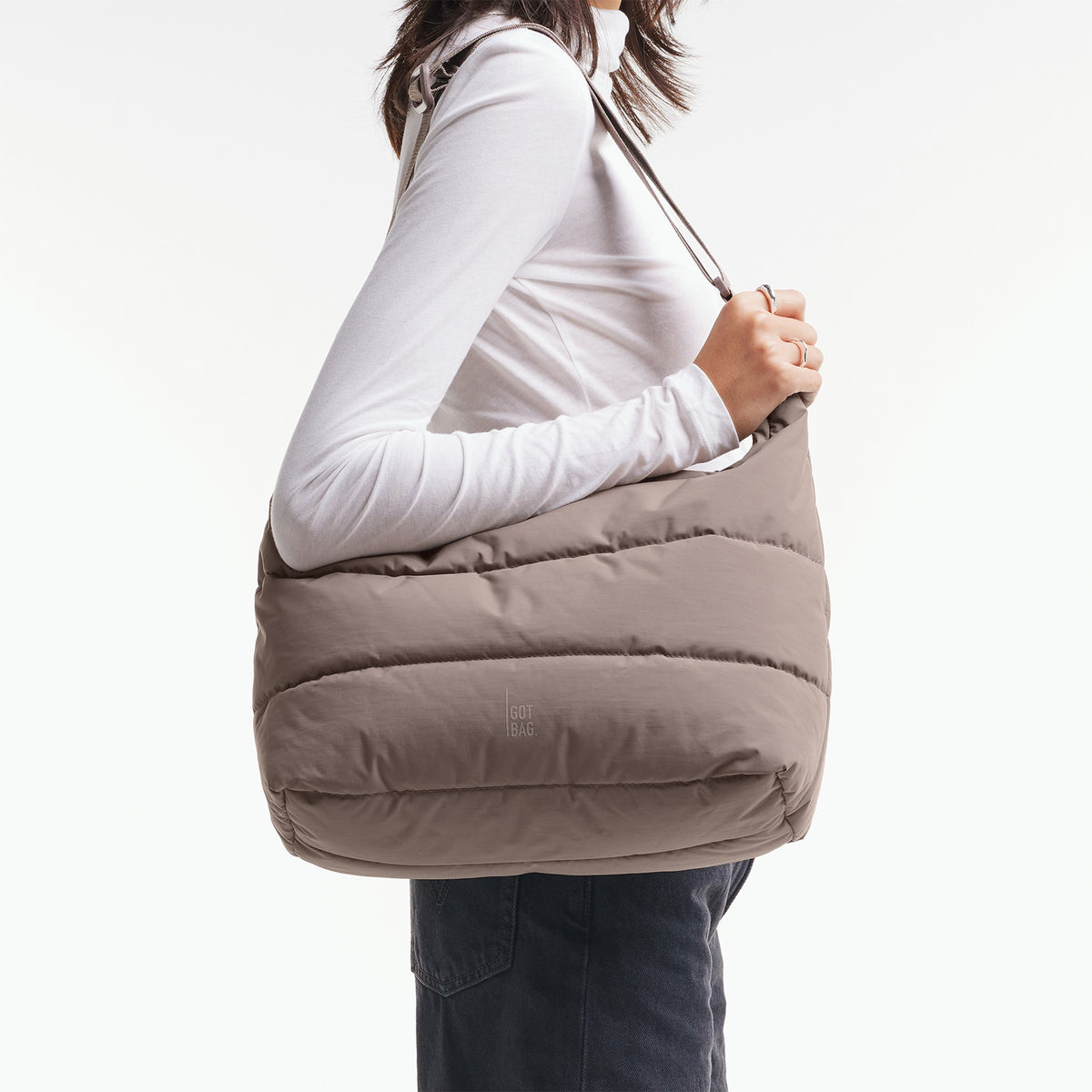 Puffer Square Bag Large 'Oyster' – Monochrome Edition GOT BAG