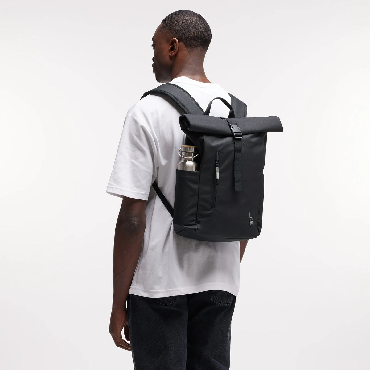 RollTop Easy Small 'Black' – Monochrome Edition GOT BAG