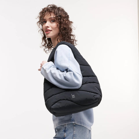 Wavy Puffer Shoulder Bag 'Black' – Monochrome Edition GOT BAG