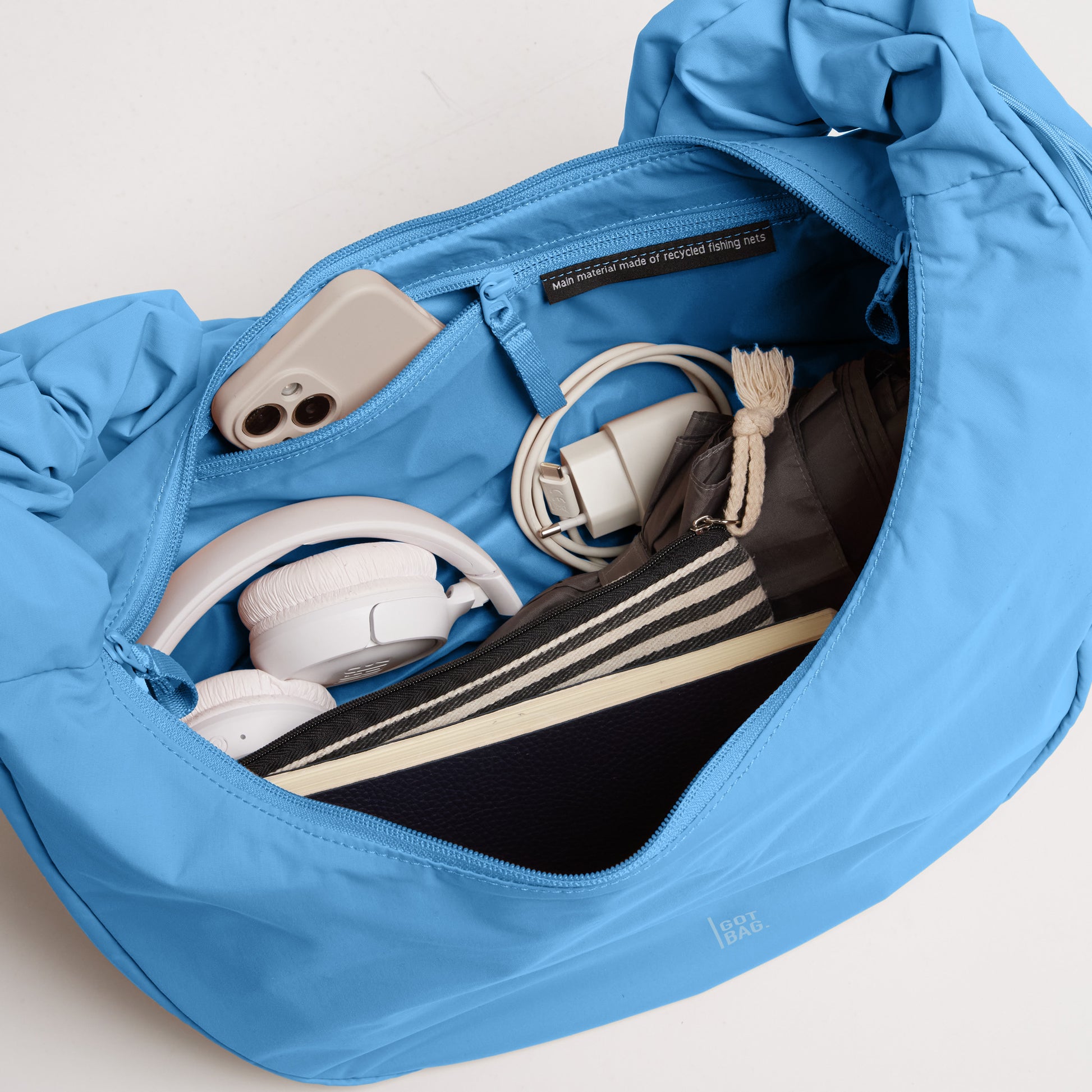 Moon Bag Ruffle 'Aqua' – Monochrome Edition GOT BAG