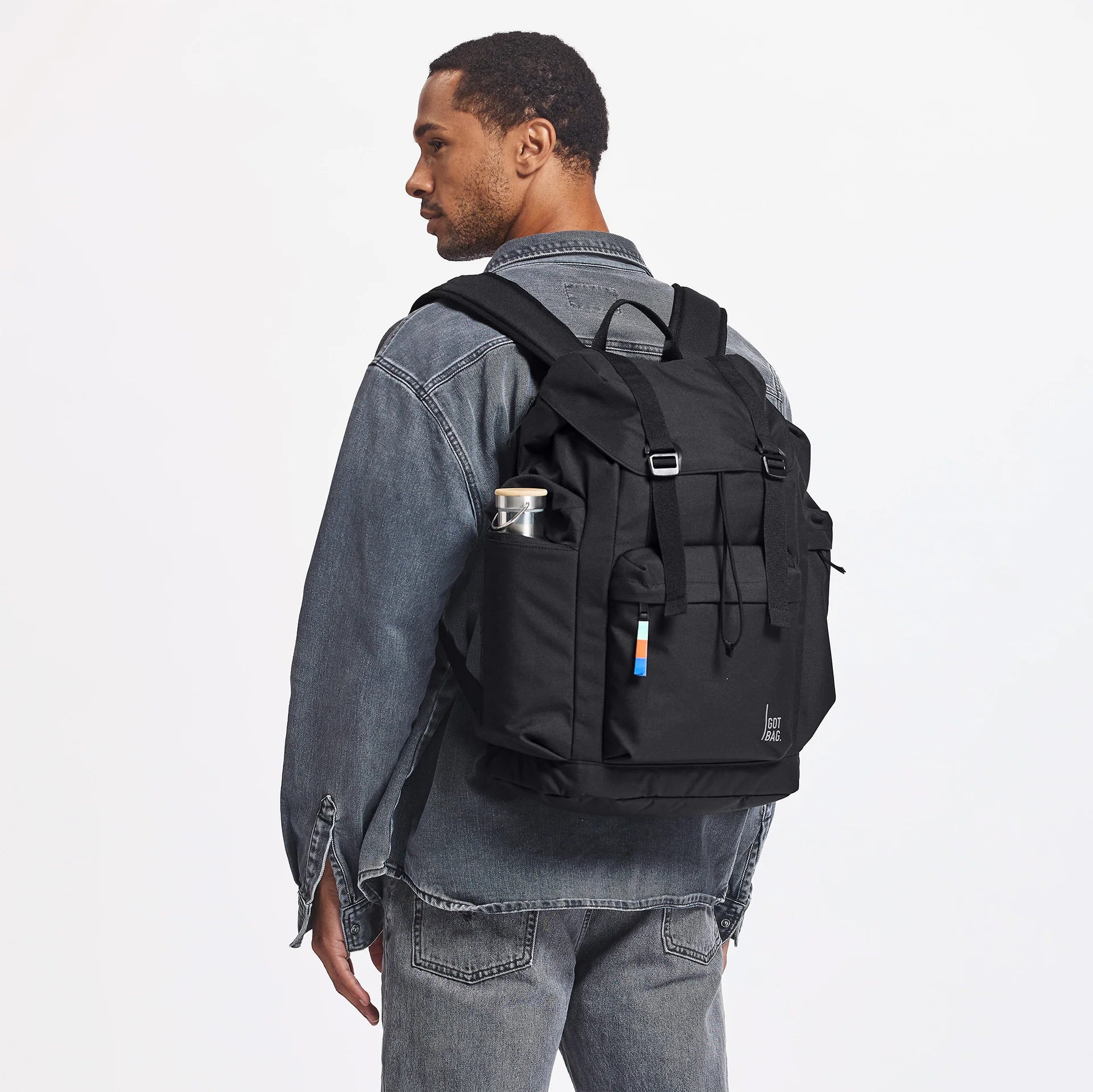 Flap Pack Large 'Black' GOT BAG