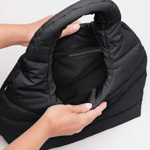 Wavy Puffer Shoulder Bag 'Black' – Monochrome Edition GOT BAG