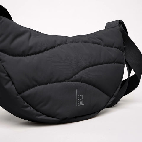 Wavy Puffer Moon Bag 'Black' – Monochrome Edition GOT BAG