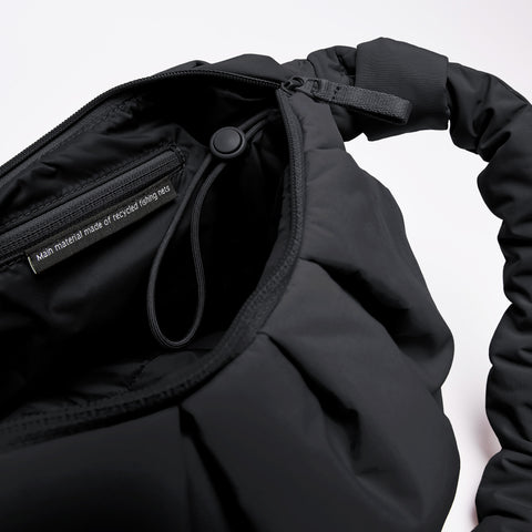 Pleat Moon Bag Large 'Black' – Monochrome Edition GOT BAG