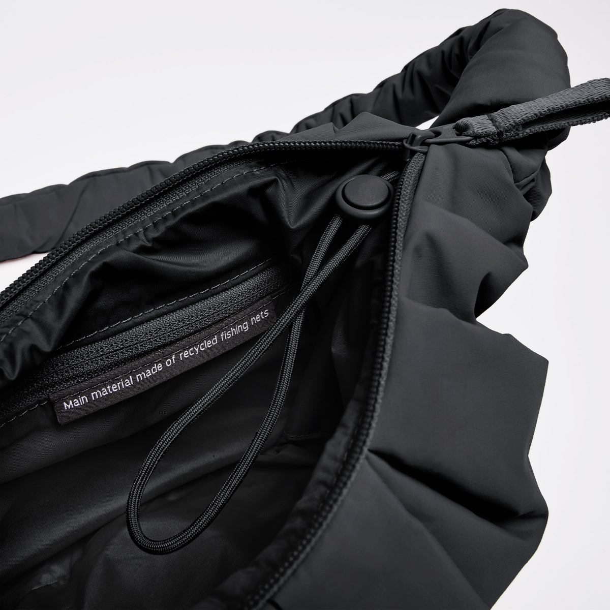 Pleat Moon Bag Small 'Black' – Monochrome Edition GOT BAG