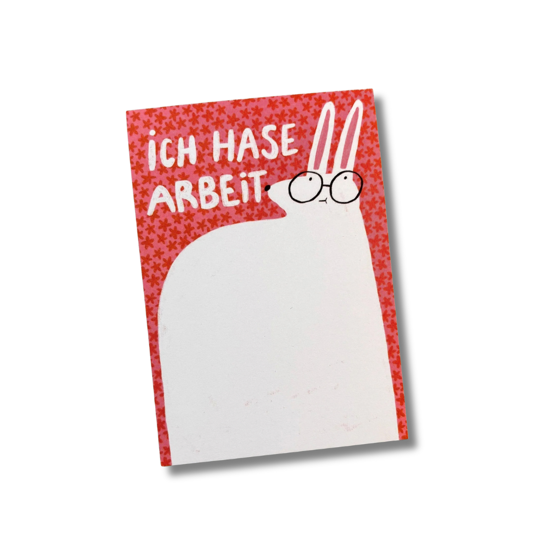 Notizblock 'Ich Hase Arbeit' Slinga