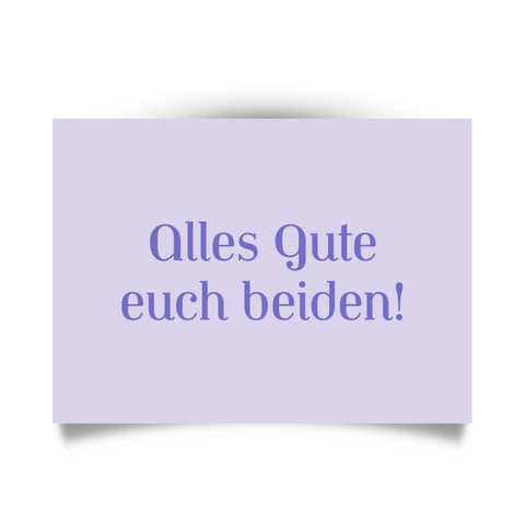 Postkarte 'Alles Gute euch beiden!' LIEBS.CO