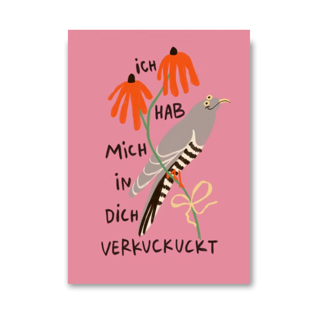 Postkarte 'Ich hab mich in dich verkuckuckt' Slinga