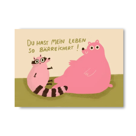 Postkarte 'Du hast mein Leben so bärreichert!' Slinga