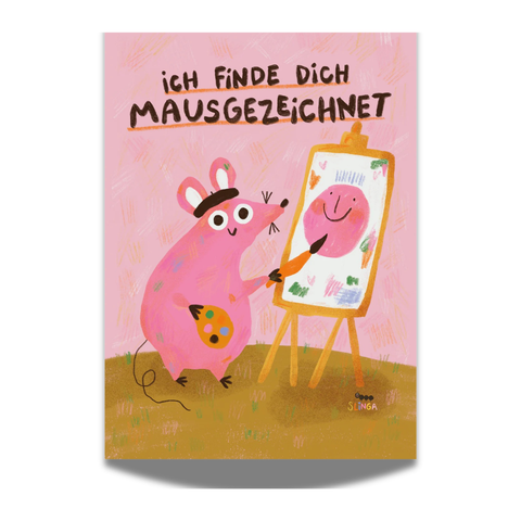 Print DIN A4 'Ich finde dich mausgezeichnet' Slinga
