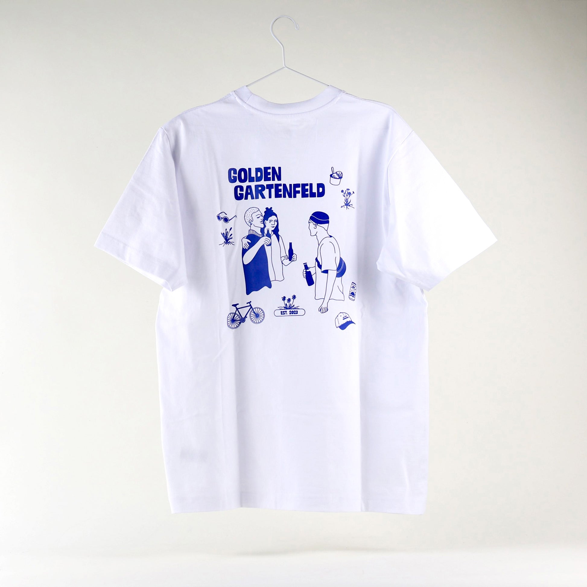 T-Shirt 'Golden Gartenfeld' Weiß LIEBS.CO
