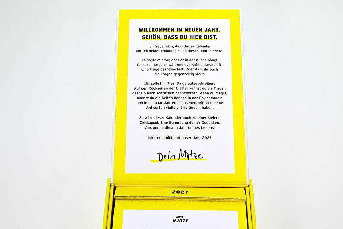 Abreißkalender 'Was ich mich frage 2027' Verlag Hermann Schmidt