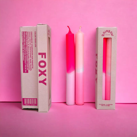 Dip Dye Kerze 'Rainbow Studio' – Foxy Pink Stories