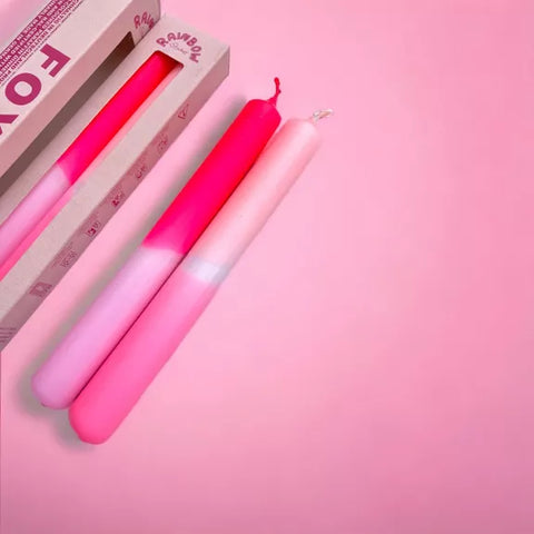 Dip Dye Kerze 'Rainbow Studio' – Foxy Pink Stories