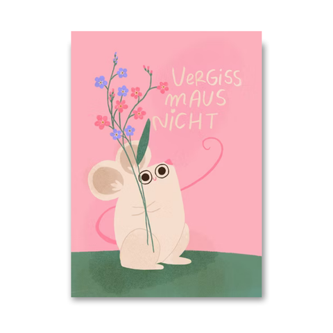Postkarte 'Vergiss Maus nicht' Slinga