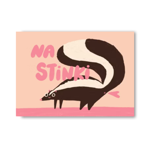 Postkarte 'Na Stinki' – Stinktier Slinga