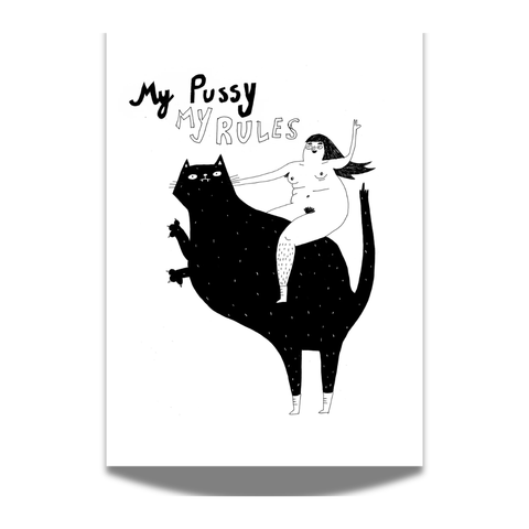 Print DIN A4 'My pussy my rules' Slinga