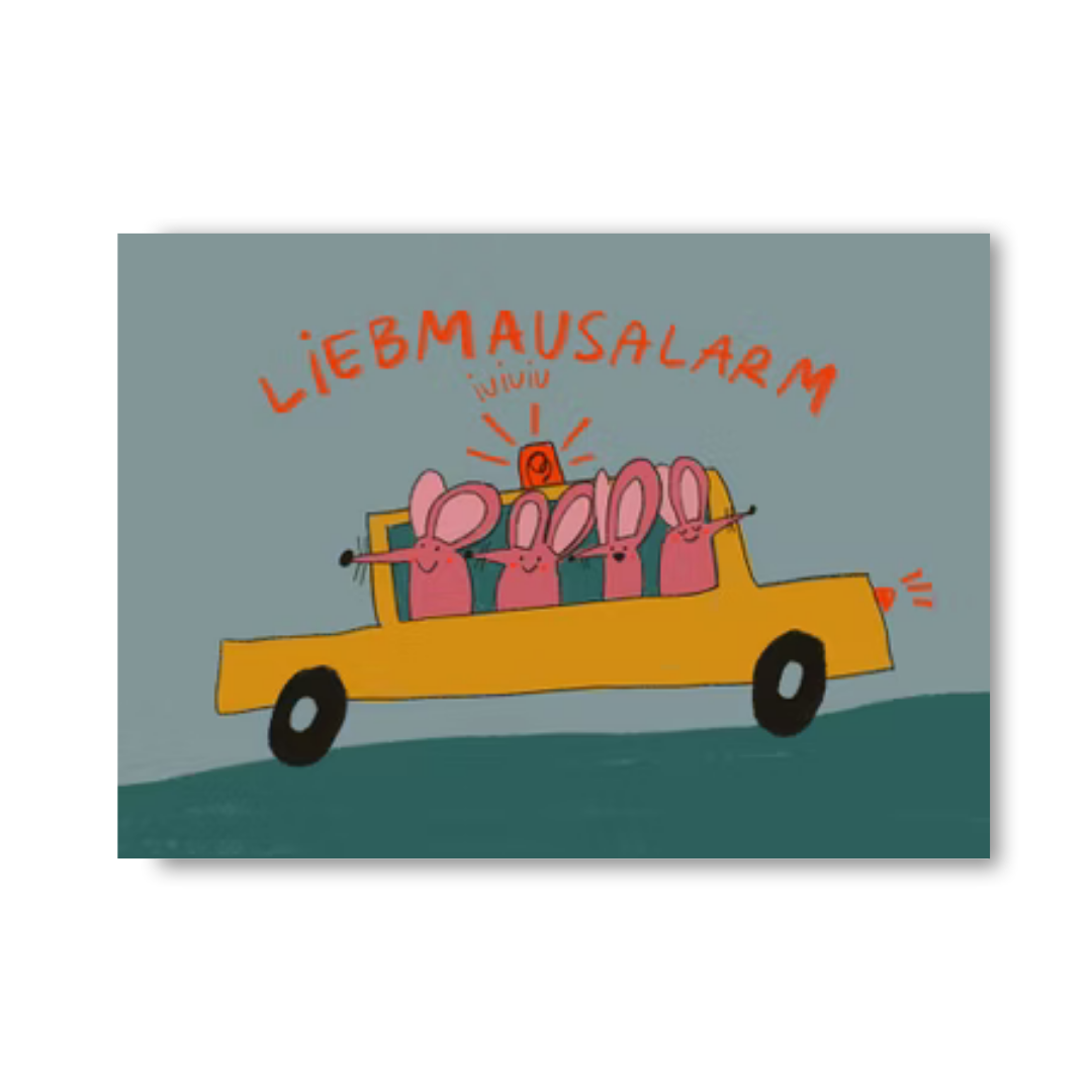Postkarte 'Liebmausalarm' Slinga