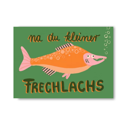 Postkarte 'Na du kleiner Frechlachs' Slinga