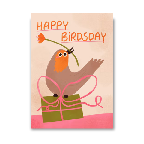 Postkarte 'Happy Birdsday' Slinga