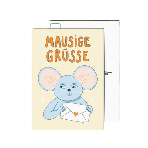 Postkarte 'Mausige Grüße'