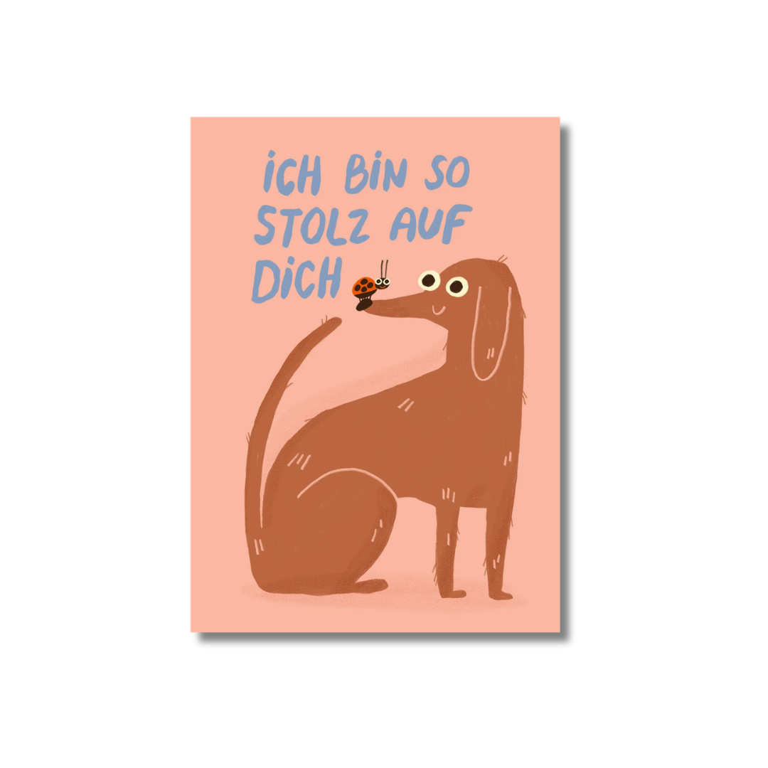 Postkarte 'Ich bin so stolz auf dich'