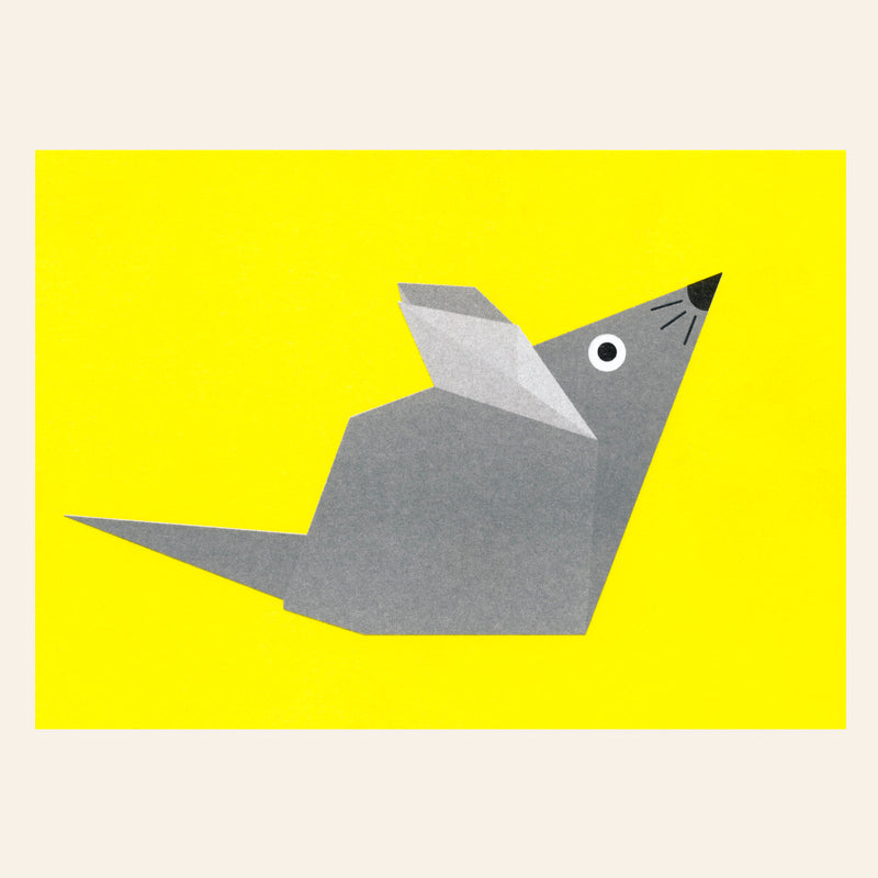 Postkarte 'Maus' – Origami Herr und Frau Rio