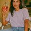 T-Shirt 'Studio Salute' – lavendel Larrys Fashion