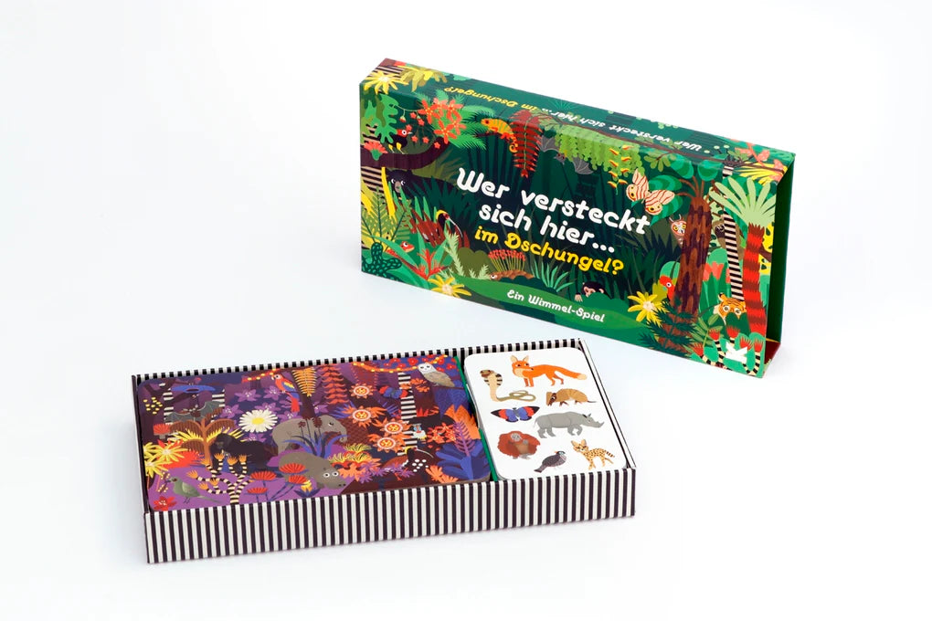 Wimmel-Spiel 'Wer versteckt sich hier im Dschungel?' Laurence King Verlag