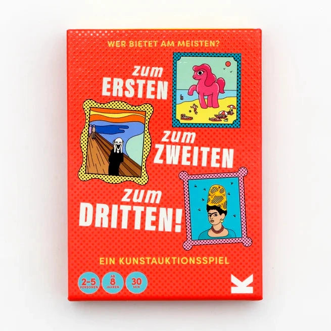 Kunstauktionsspiel 'Zum Ersten, zum Zweiten, zum Dritten' Laurence King Verlag