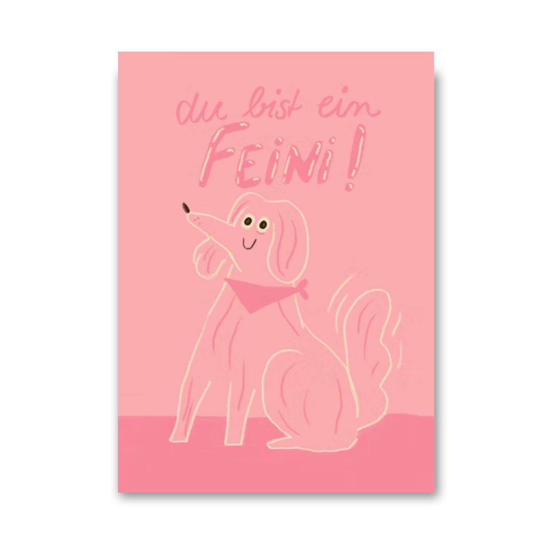 Postkarte 'Du bist ein Feini!' Slinga