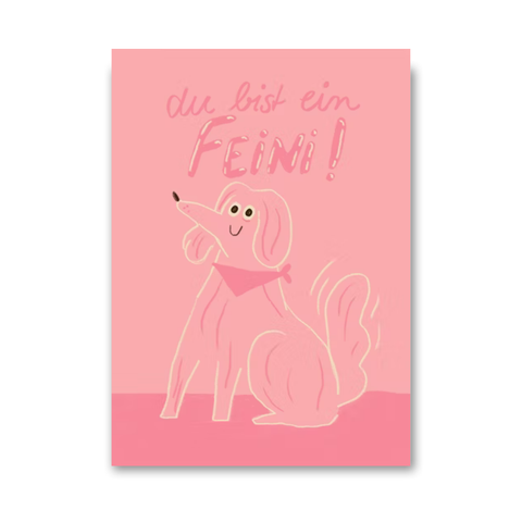Postkarte 'Du bist ein Feini!' Slinga