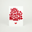 Postkarte 'You are always on my Mainz' – rot LIEBS.CO