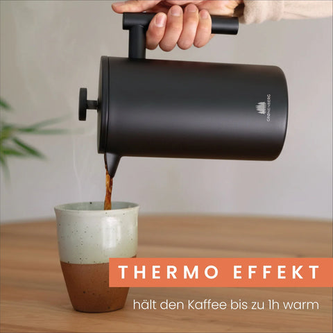 Edelstahl French Press – black Grønenberg