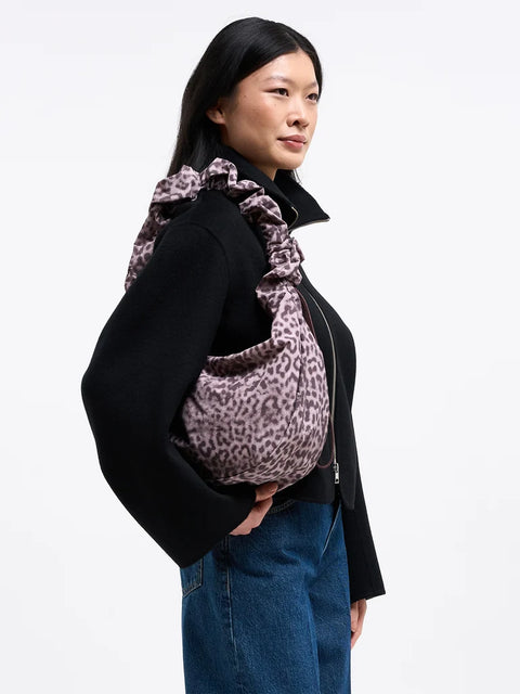 Moon Bag Ruffle 'Cat Shark Sea Lion' – Monochrome Edition
