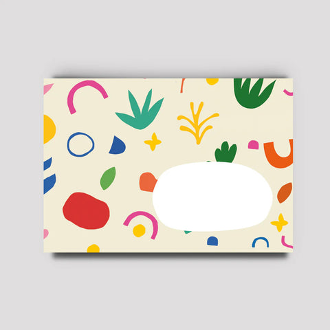 Briefumschlag 'Bunte Formen/Weißer Hintergrund' Hafen