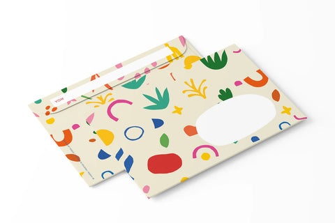 Briefumschlag 'Bunte Formen/Weißer Hintergrund' Hafen