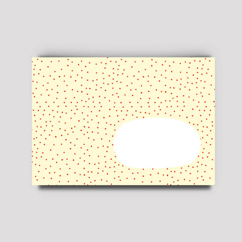 Briefumschlag 'Rote Punkte auf creme' Hafen