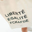 Jutebeutel 'Liberté Egalité FCKAFD' – Natur/Black Arrel