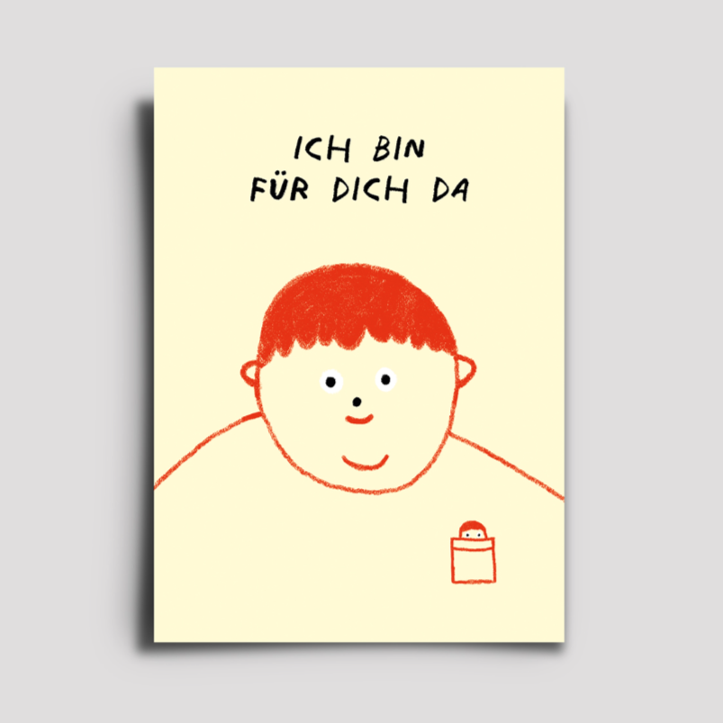 Postkarte 'Ich bin für dich da' Hafen