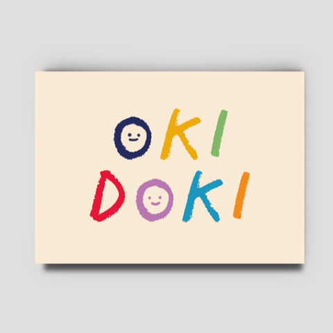 Postkarte 'OKI DOKI' – Smileys
