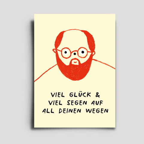 Postkarte 'Viel Glück/Wolf'