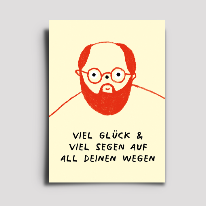 Postkarte 'Viel Glück und viel Segen/Wolf' Hafen
